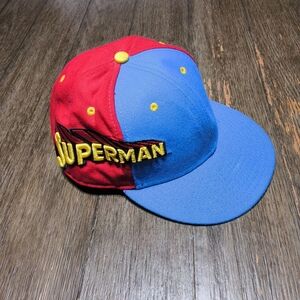 New Era DC Comics Superman Red & Blue fitted baseball cap 60% Wool Size 7 1/2